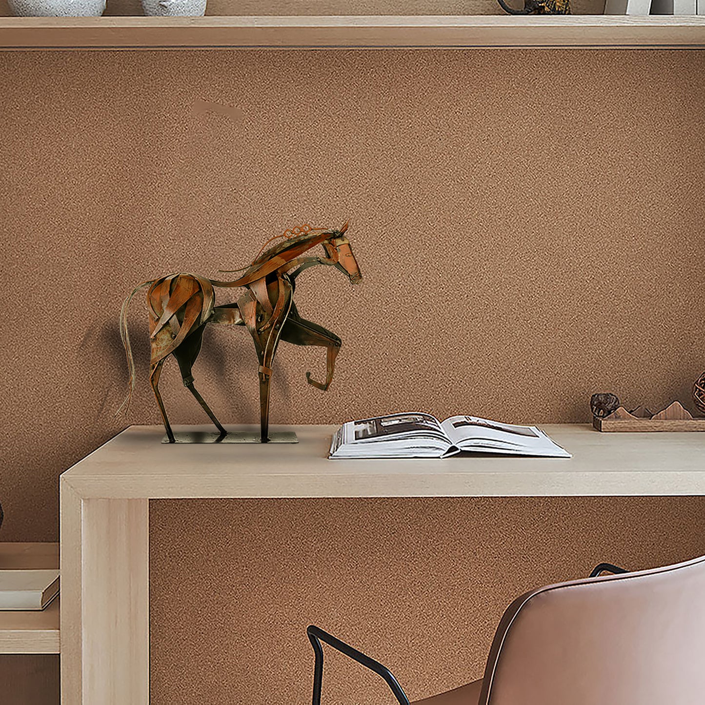 SunBlogs Art Metal Horse Statue & Sculpture Decor