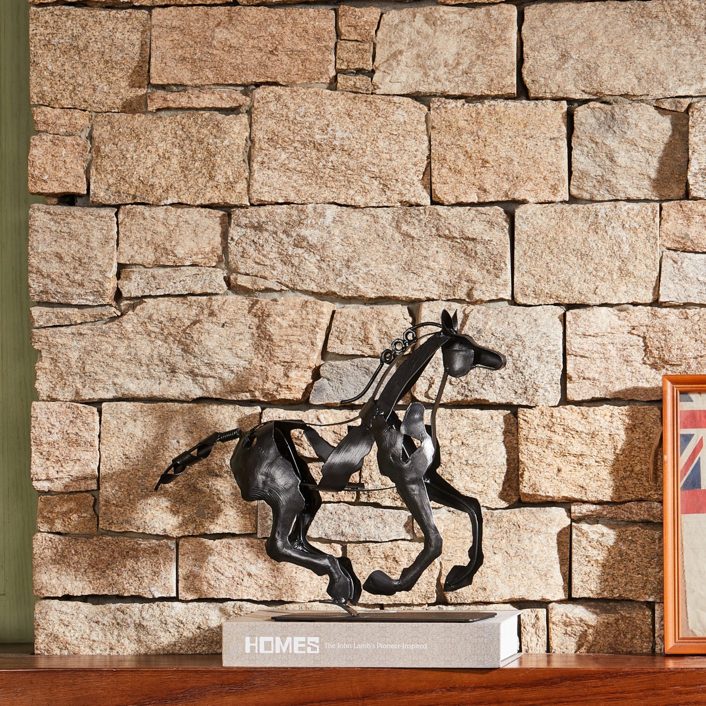 SunBlogs Art Metal Horse Statue & Sculpture Decor