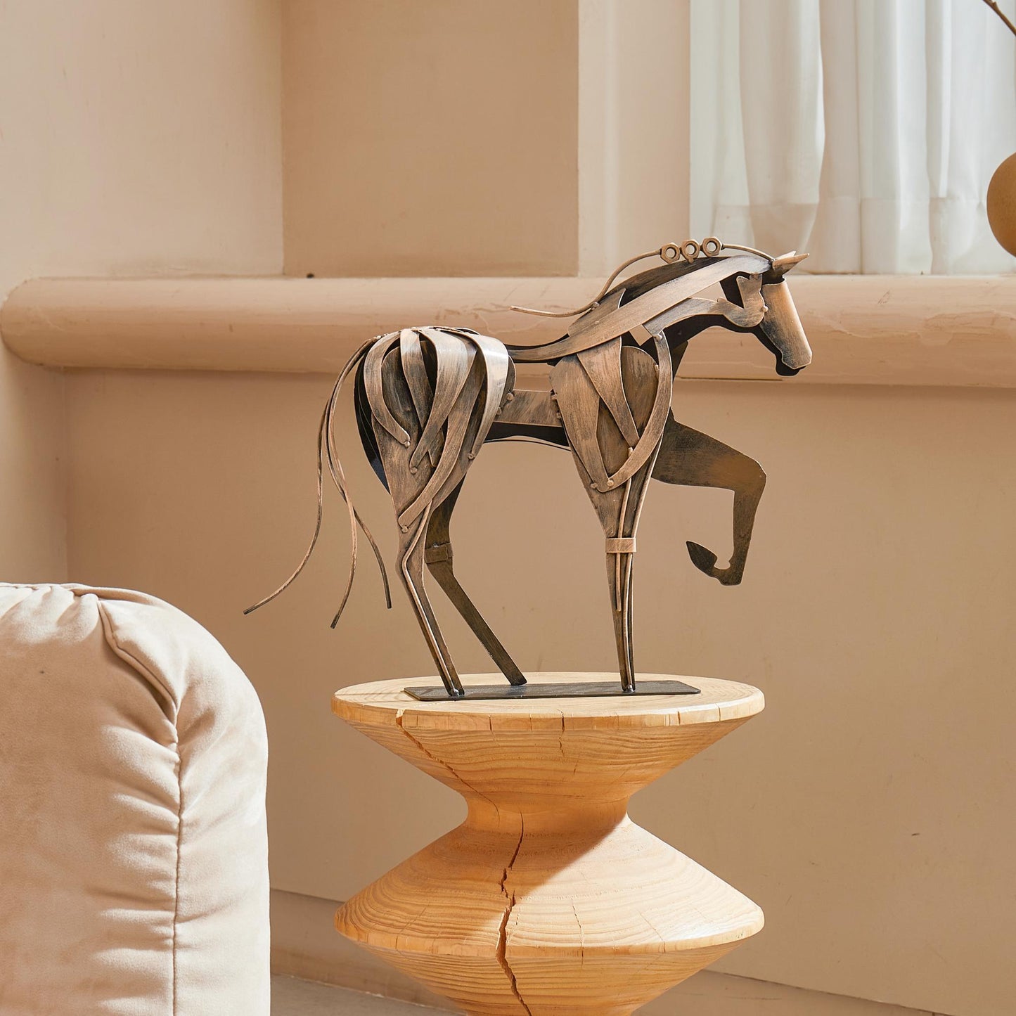 SunBlogs Art Metal Horse Statue & Sculpture Decor