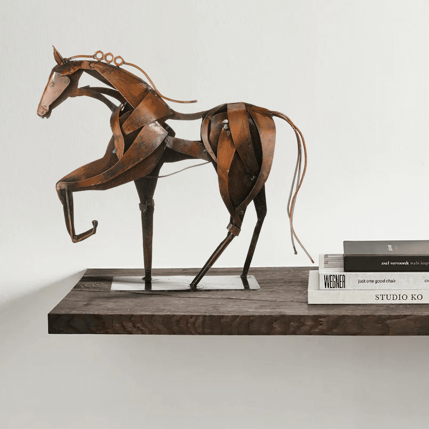 SunBlogs Art Metal Horse Statue & Sculpture Decor