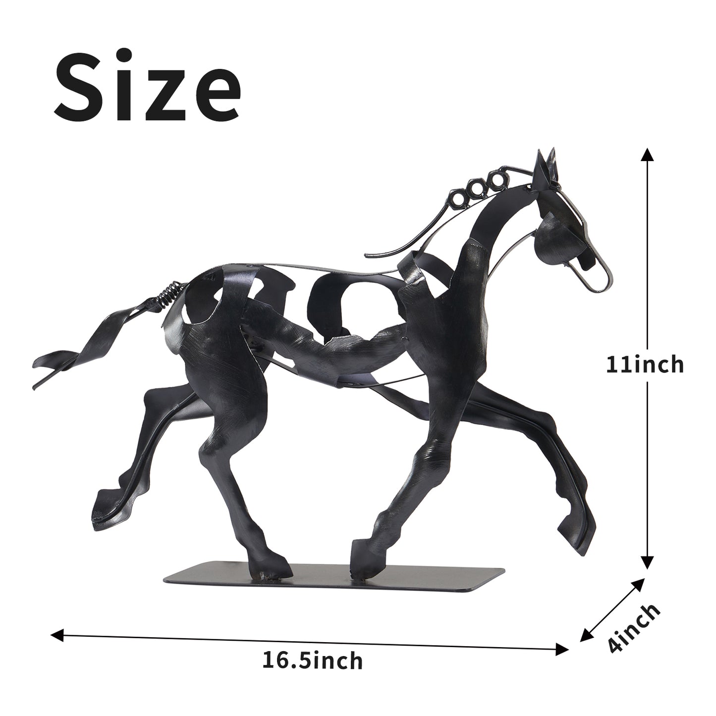 SunBlogs Art Metal Horse Statue & Sculpture Decor