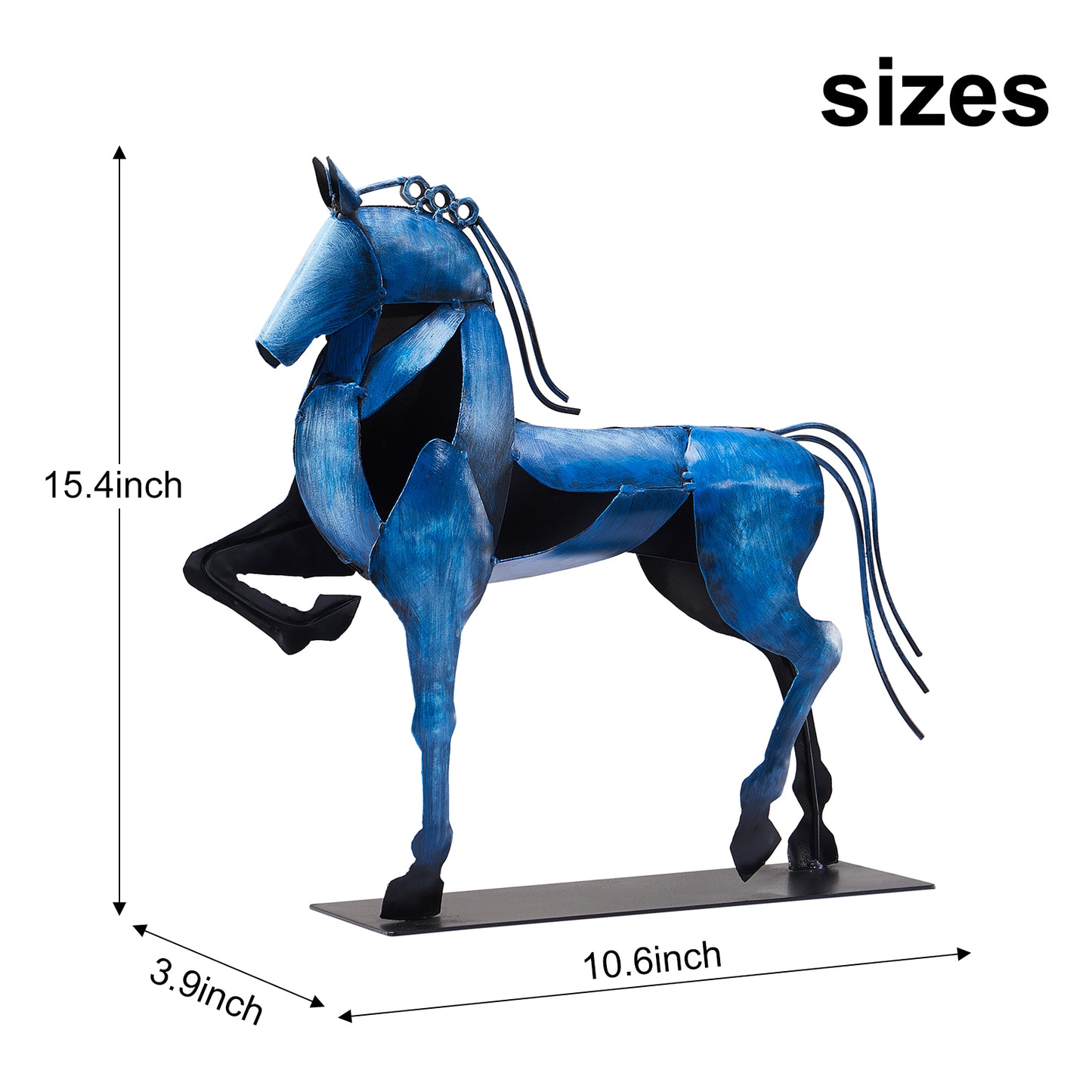 SunBlogs Art Metal Horse Statue & Sculpture Decor