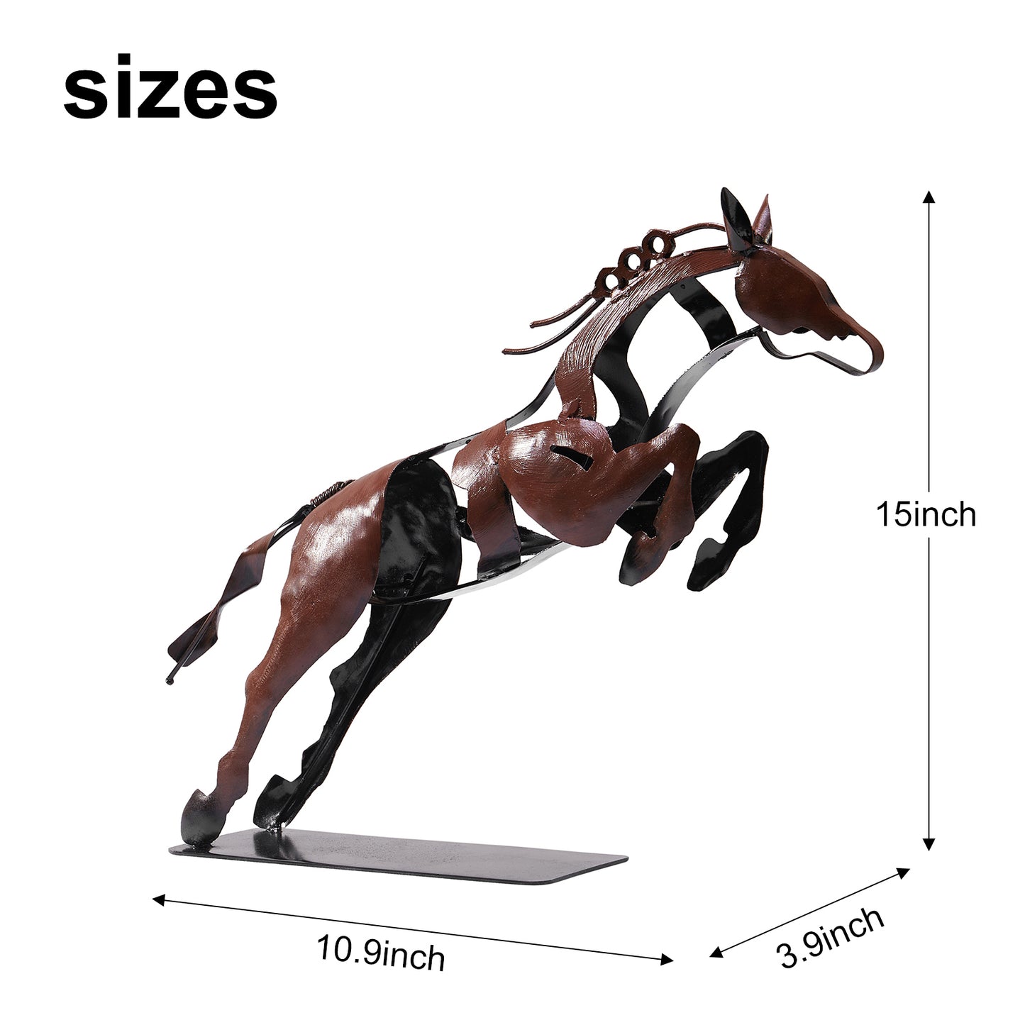 SunBlogs Art Metal Horse Statue & Sculpture Decor