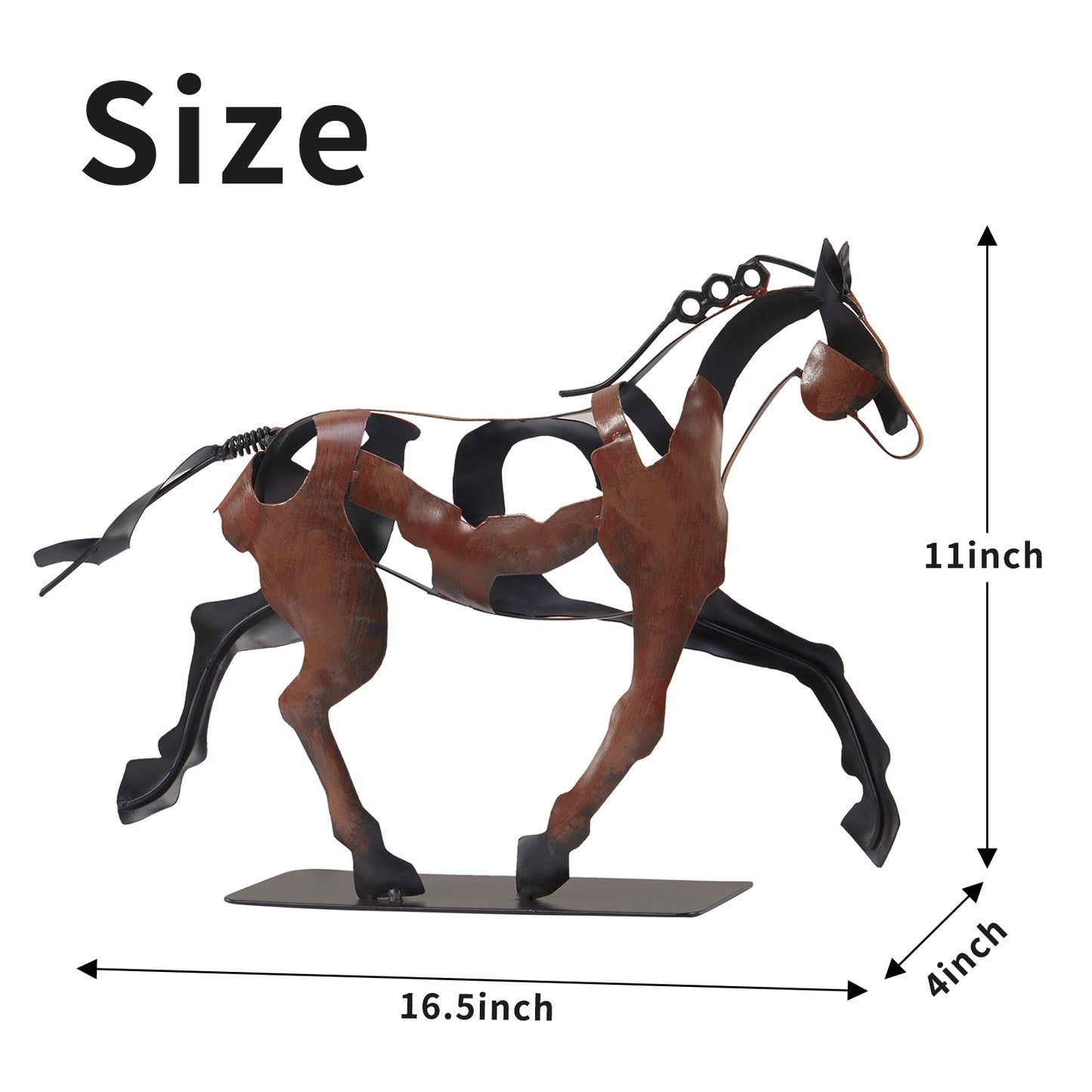 SunBlogs Art Metal Horse Statue & Sculpture Decor
