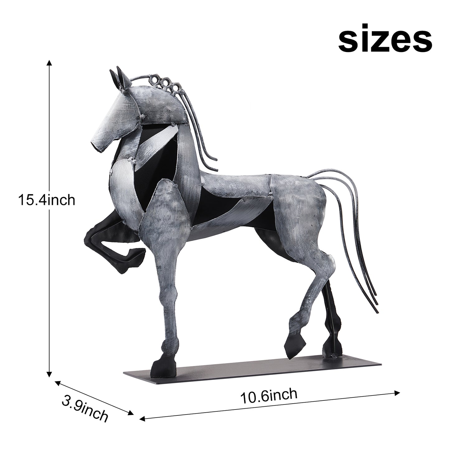 SunBlogs Art Metal Horse Statue & Sculpture Decor