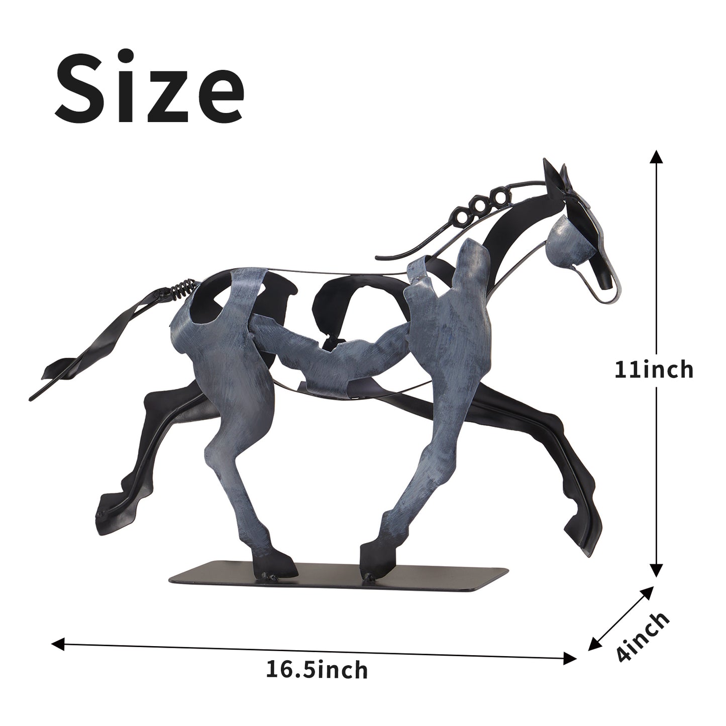 SunBlogs Art Metal Horse Statue & Sculpture Decor