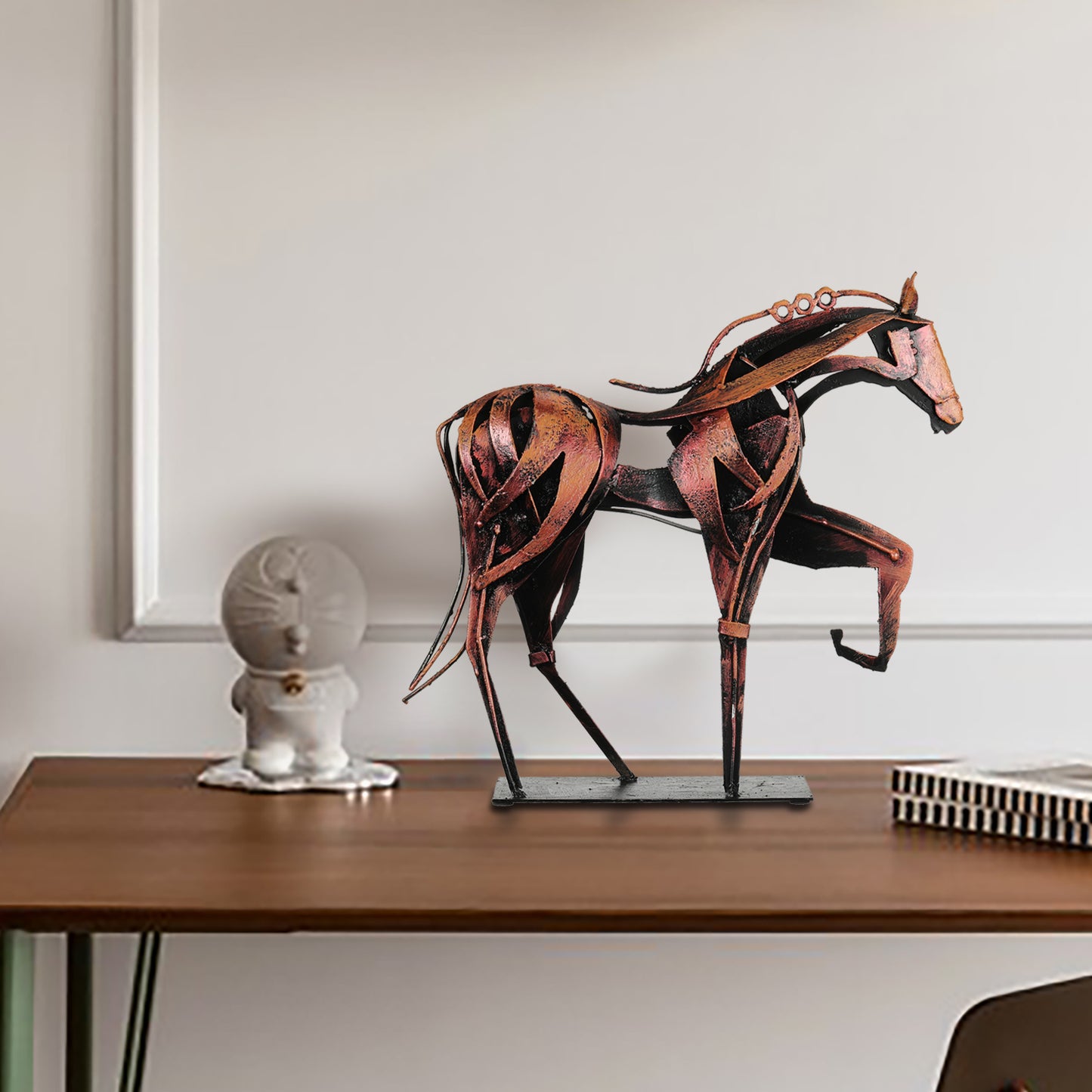 SunBlogs Art Metal Horse Statue & Sculpture Decor