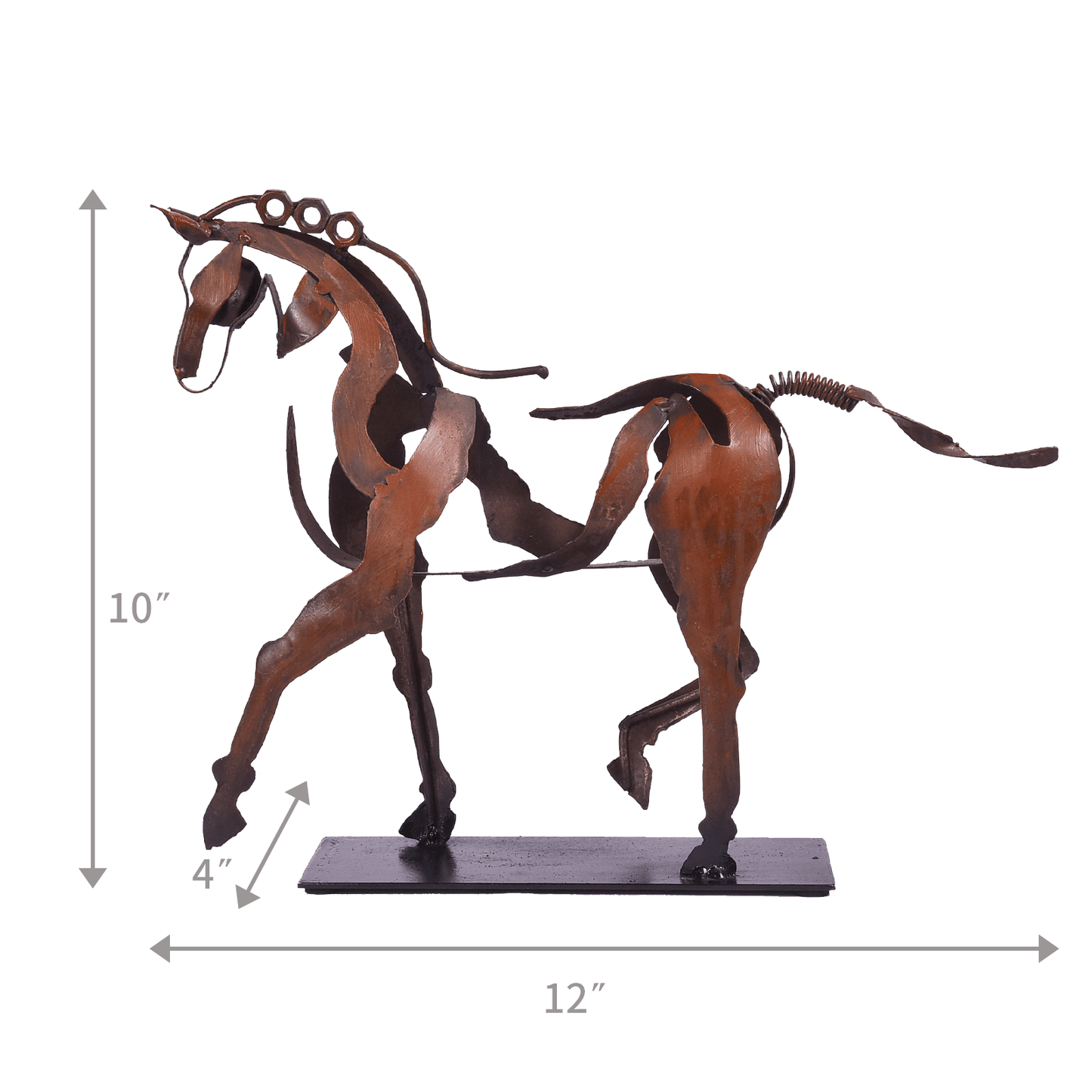 SunBlogs Art Metal Horse Statue & Sculpture Decor