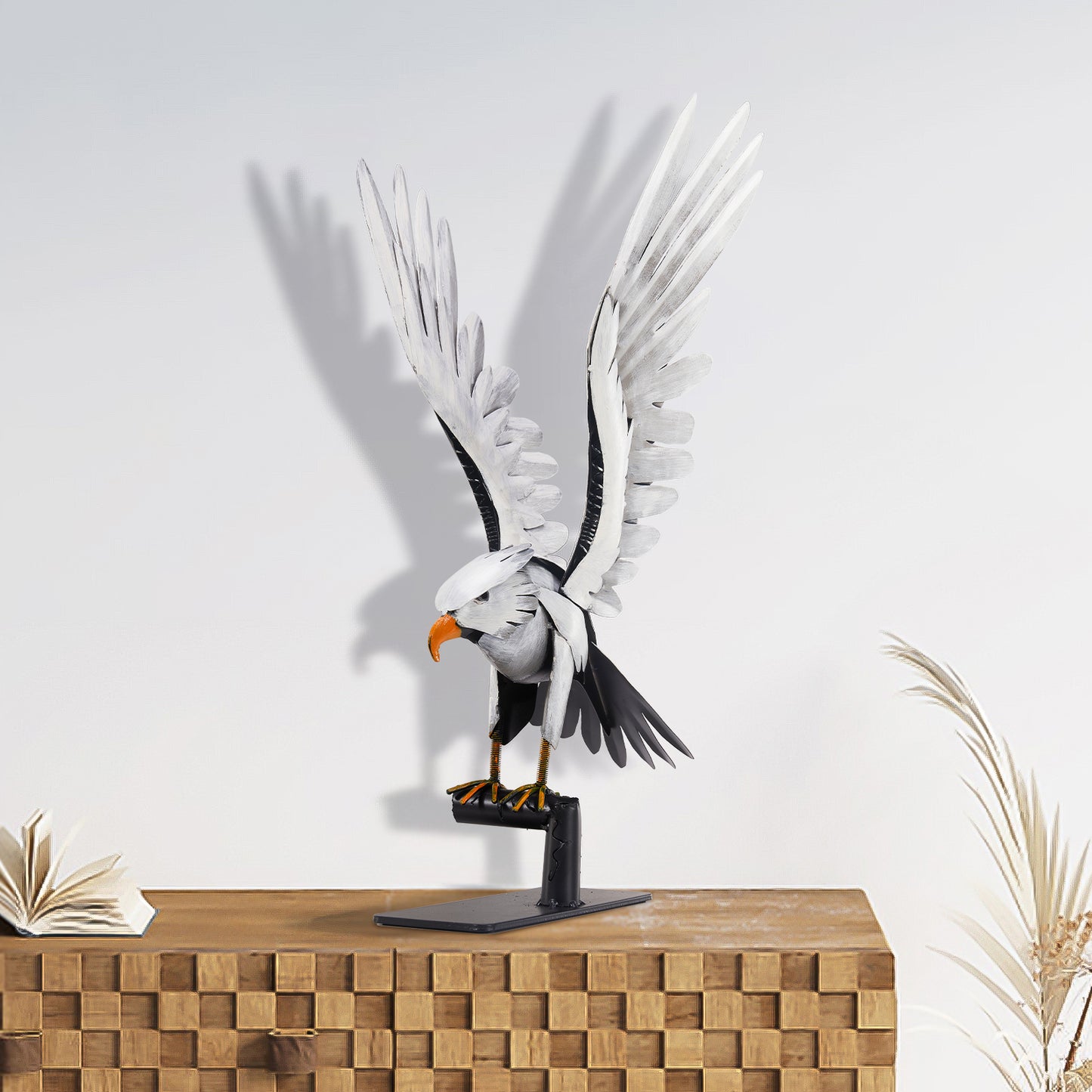 SunBlogs Art Metal Flying Eagle Statue & Sculpture Decor