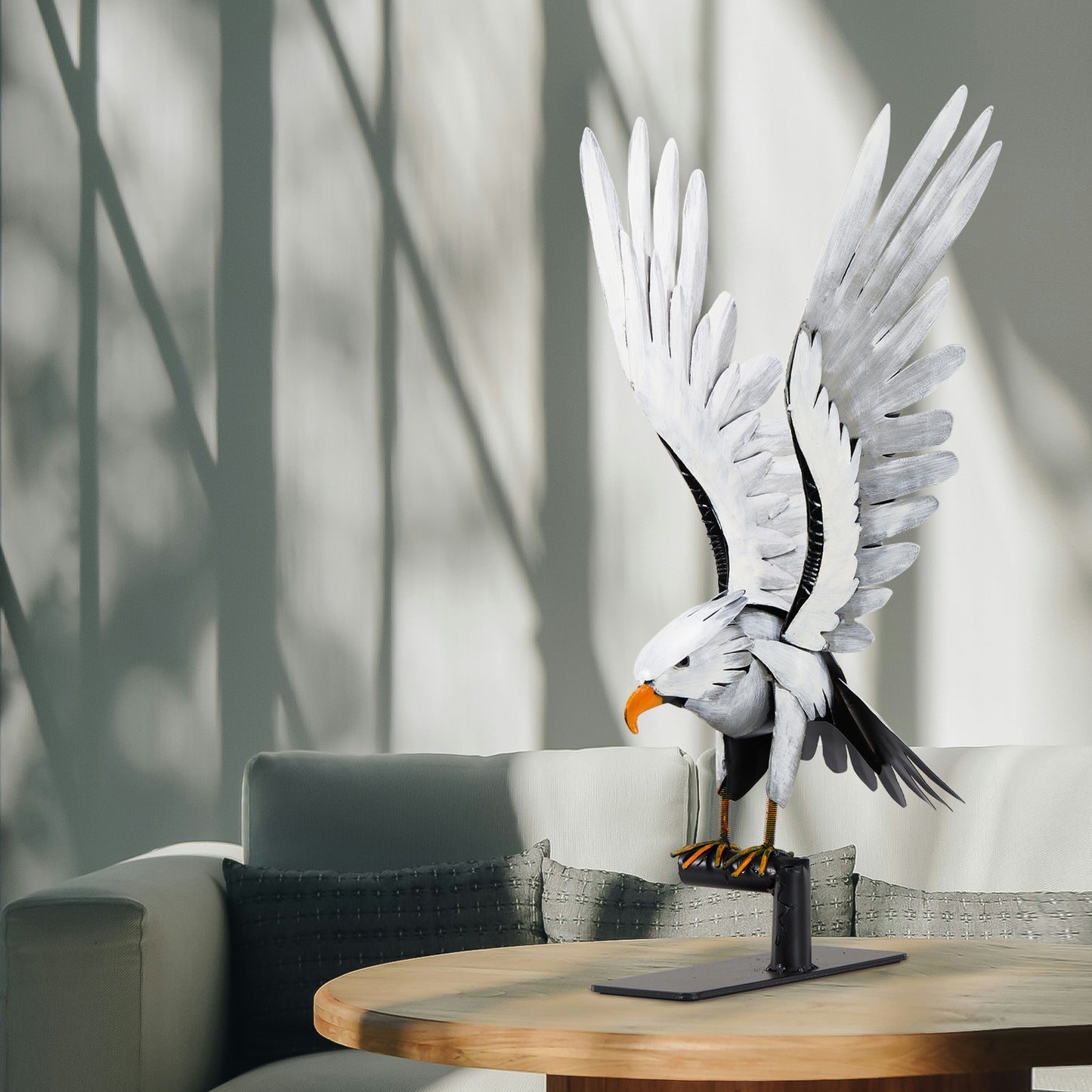 SunBlogs Art Metal Flying Eagle Statue & Sculpture Decor