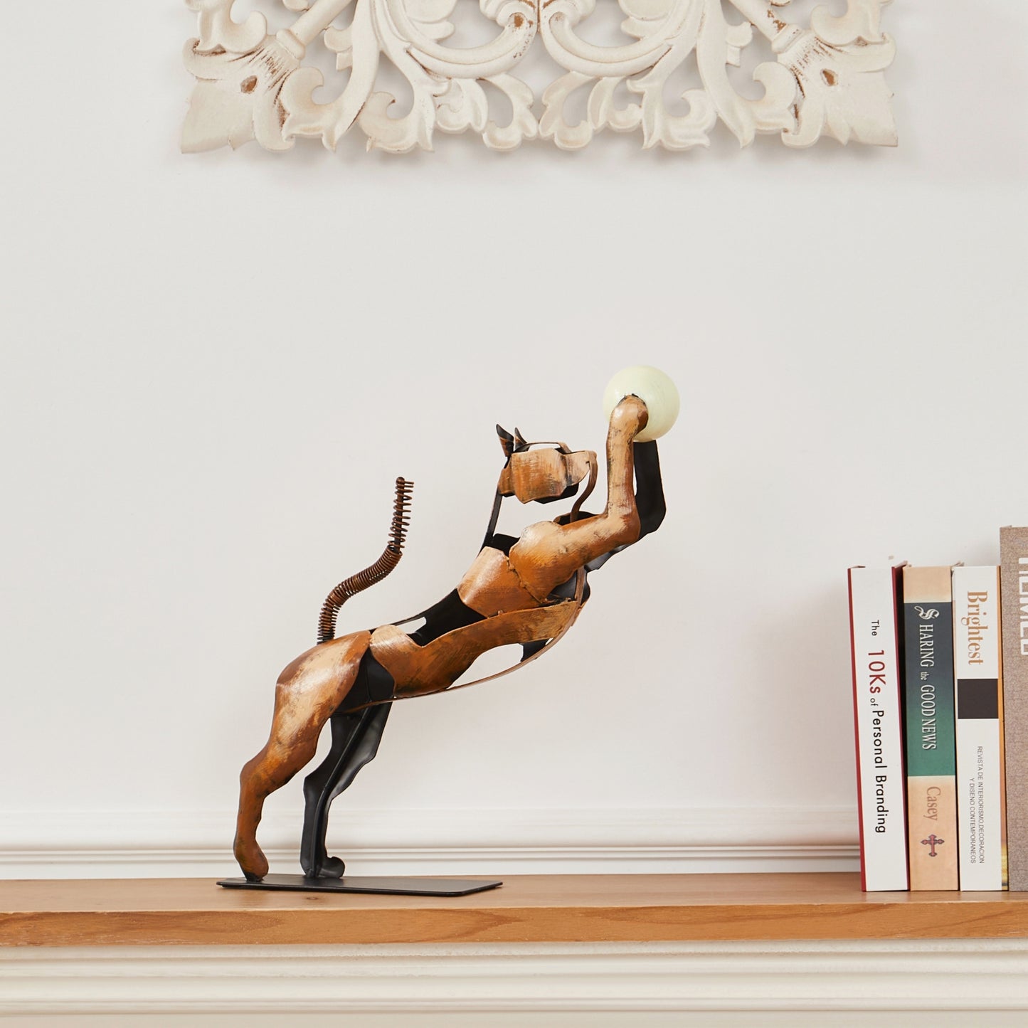 SunBlogs Art Metal Cat Statue & Sculpture Decor