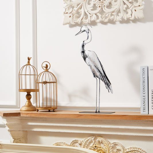 SunBlogs Art Metal Heron Statue & Sculpture Decor