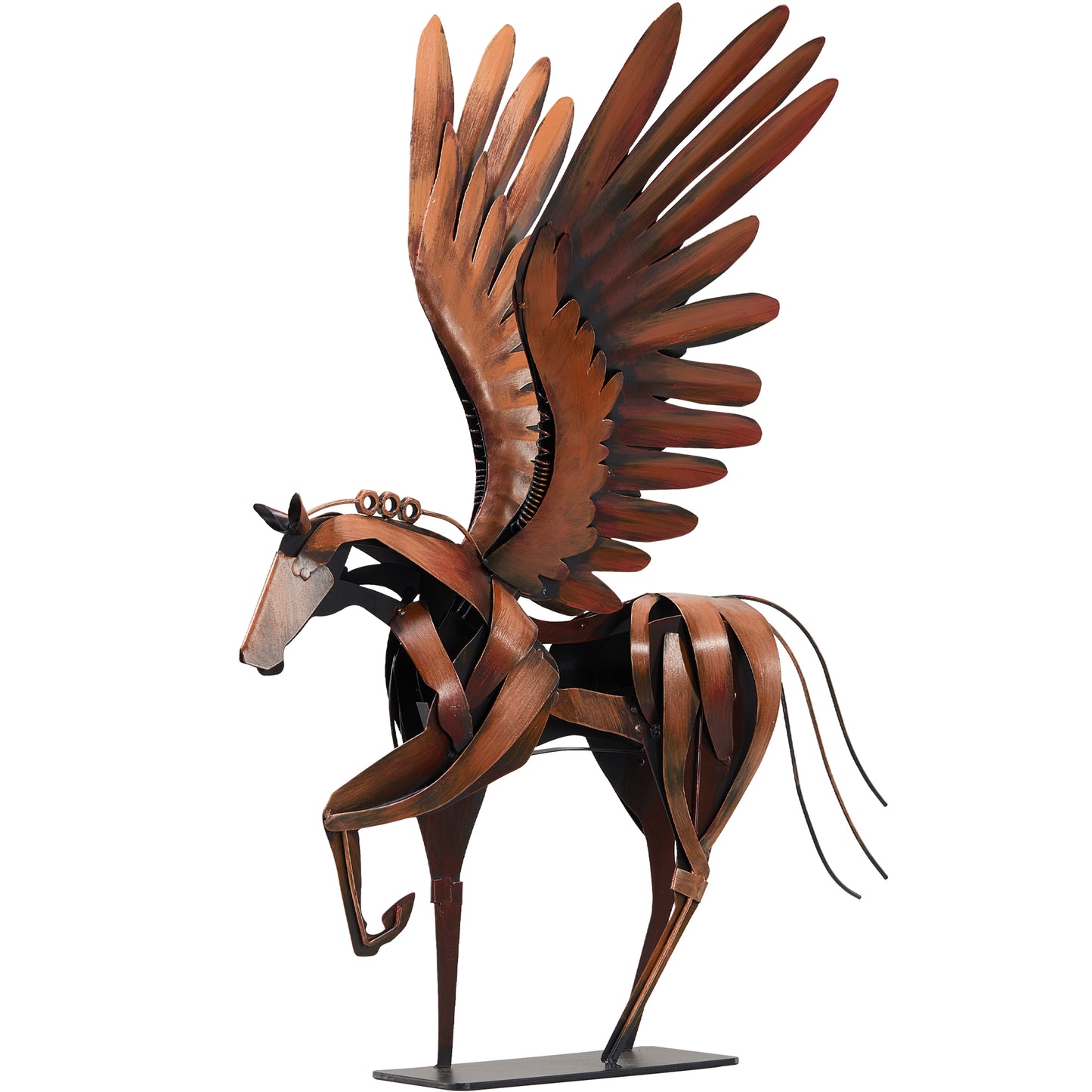 SunBlogs Art Metal Flying Horse Statue & Sculpture Decor