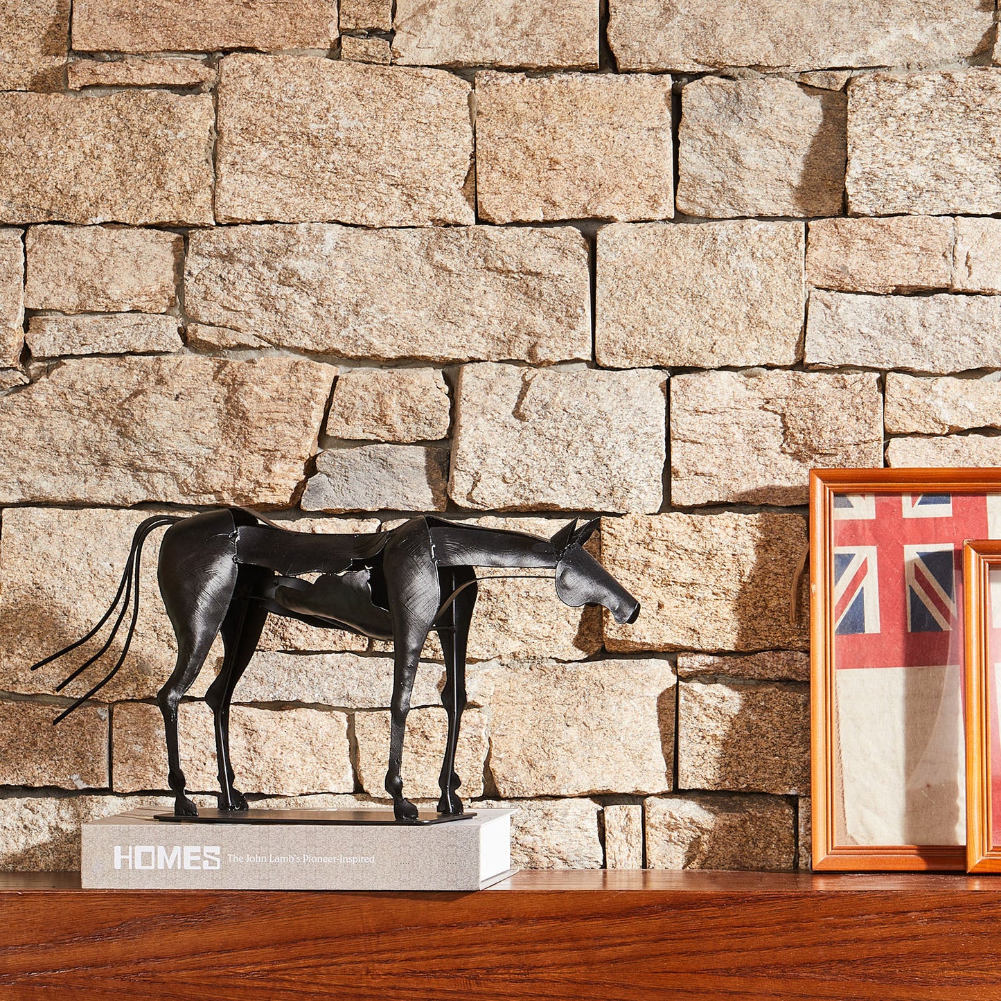 SunBlogs Art Metal Horse Statue & Sculpture Decor