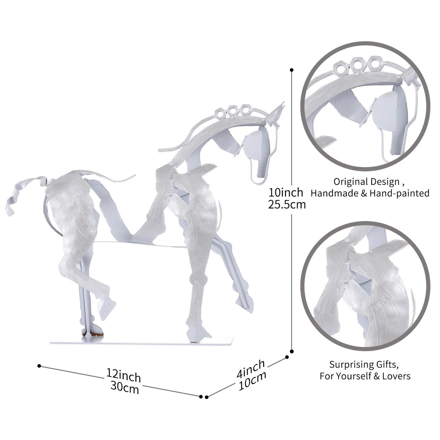 SunBlogs Art Metal Horse Statue & Sculpture Decor