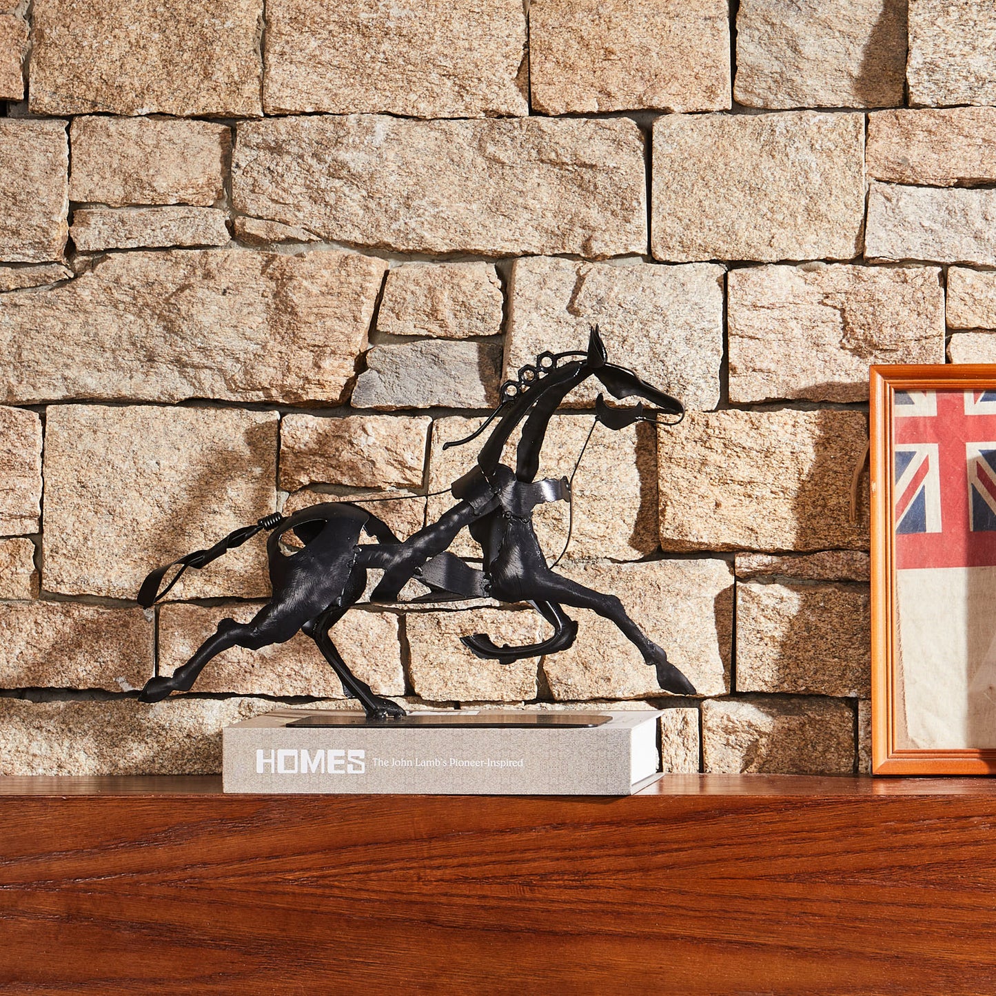 SunBlogs Art Metal Horse Statue & Sculpture Decor