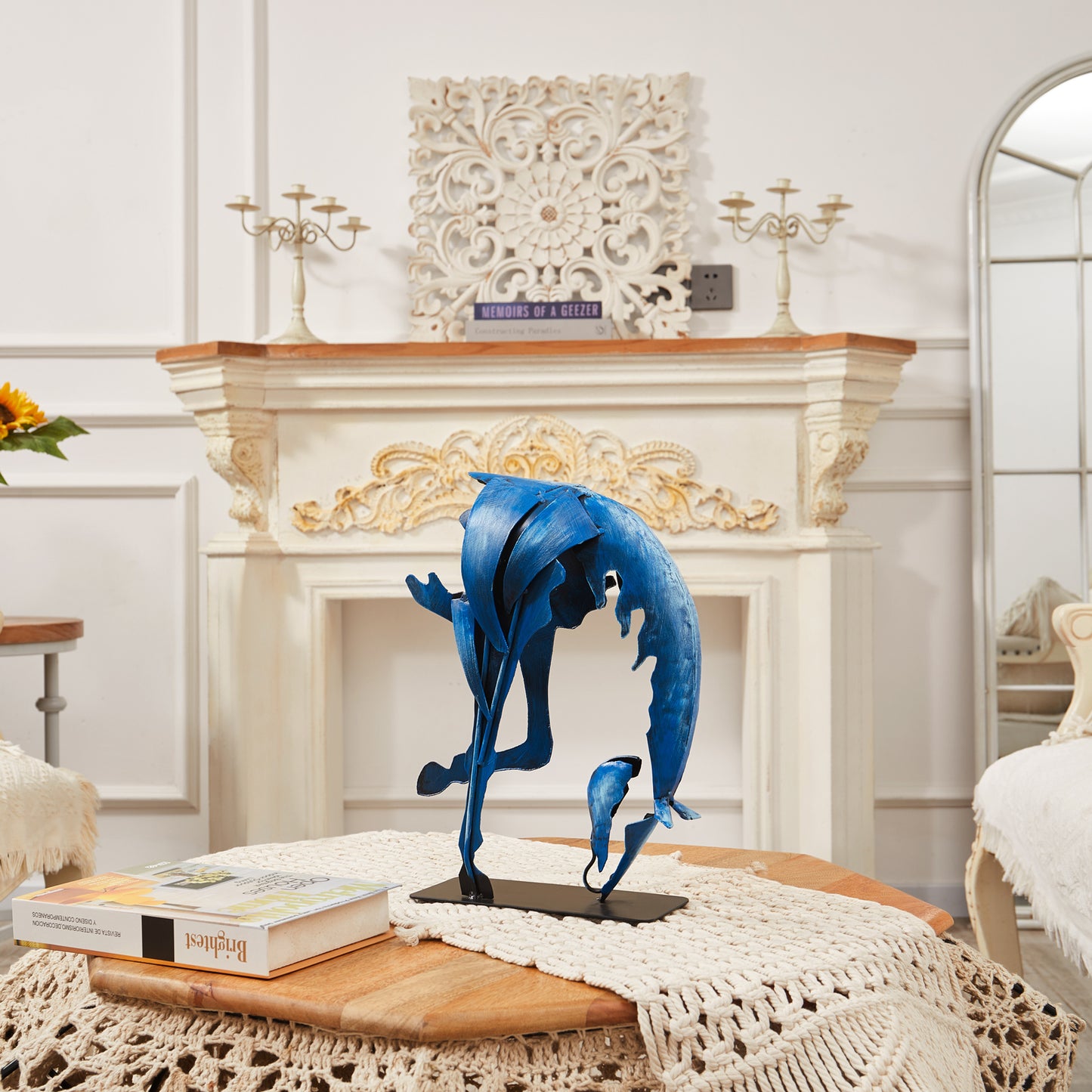 SunBlogs Art Metal Horse Statue & Sculpture Decor