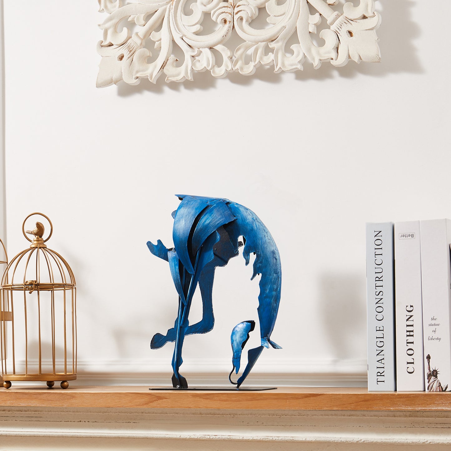 SunBlogs Art Metal Horse Statue & Sculpture Decor