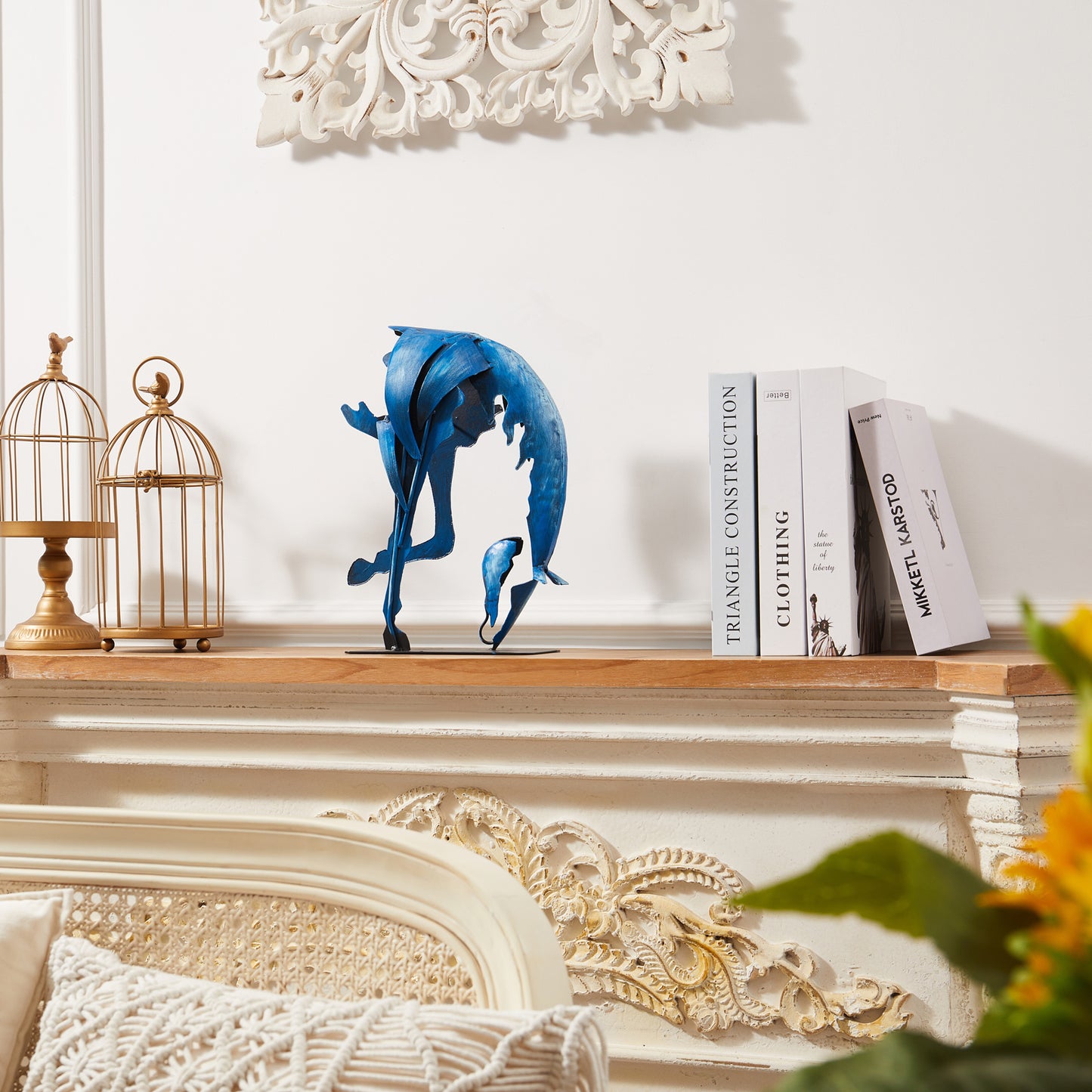 SunBlogs Art Metal Horse Statue & Sculpture Decor