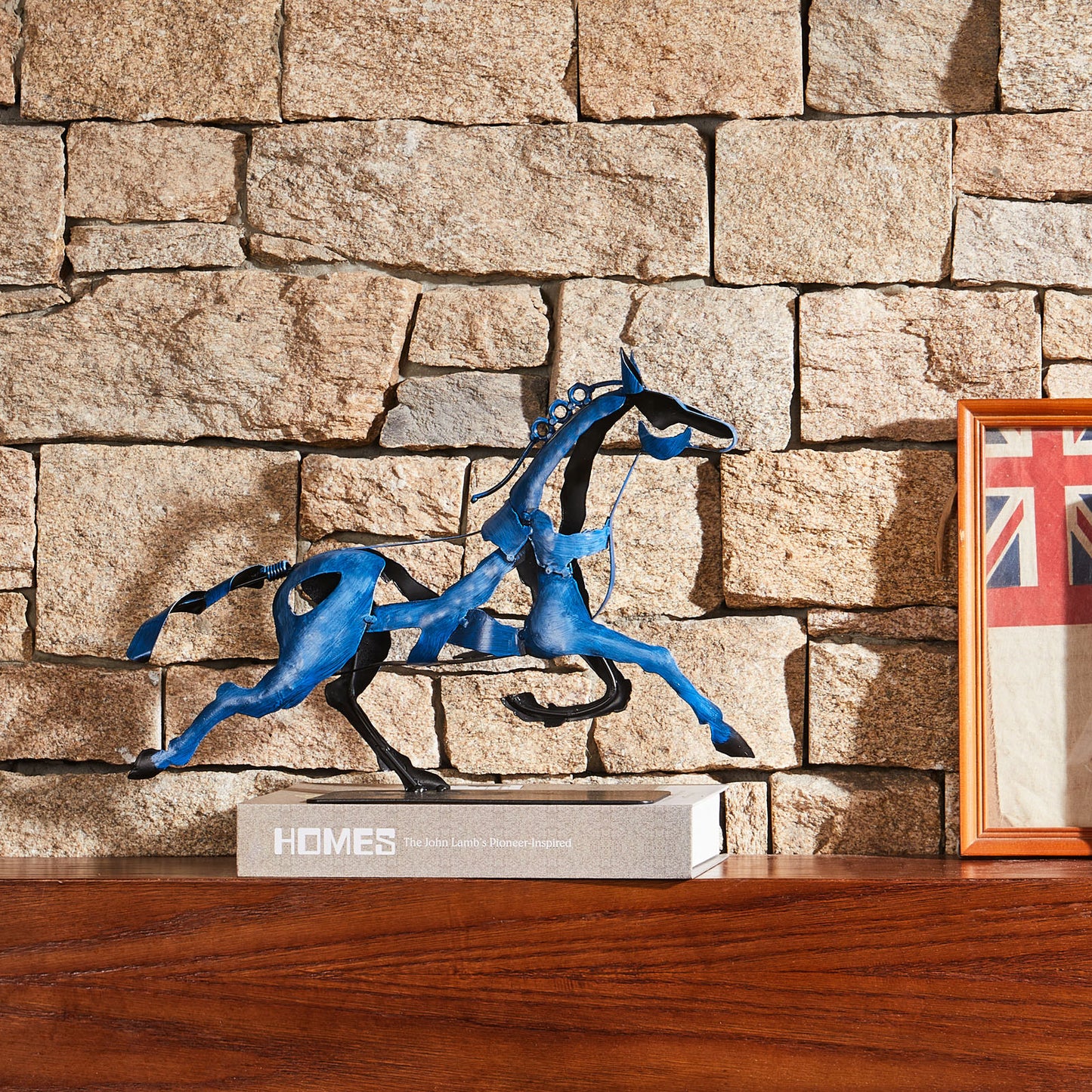 SunBlogs Art Metal Horse Statue & Sculpture Decor