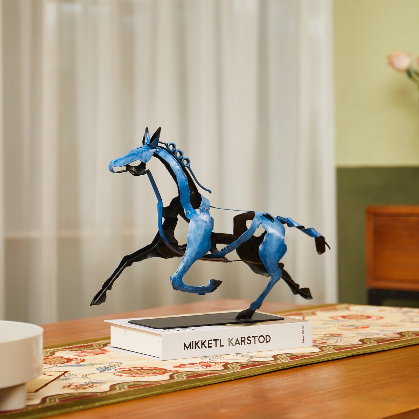 SunBlogs Art Metal Horse Statue & Sculpture Decor