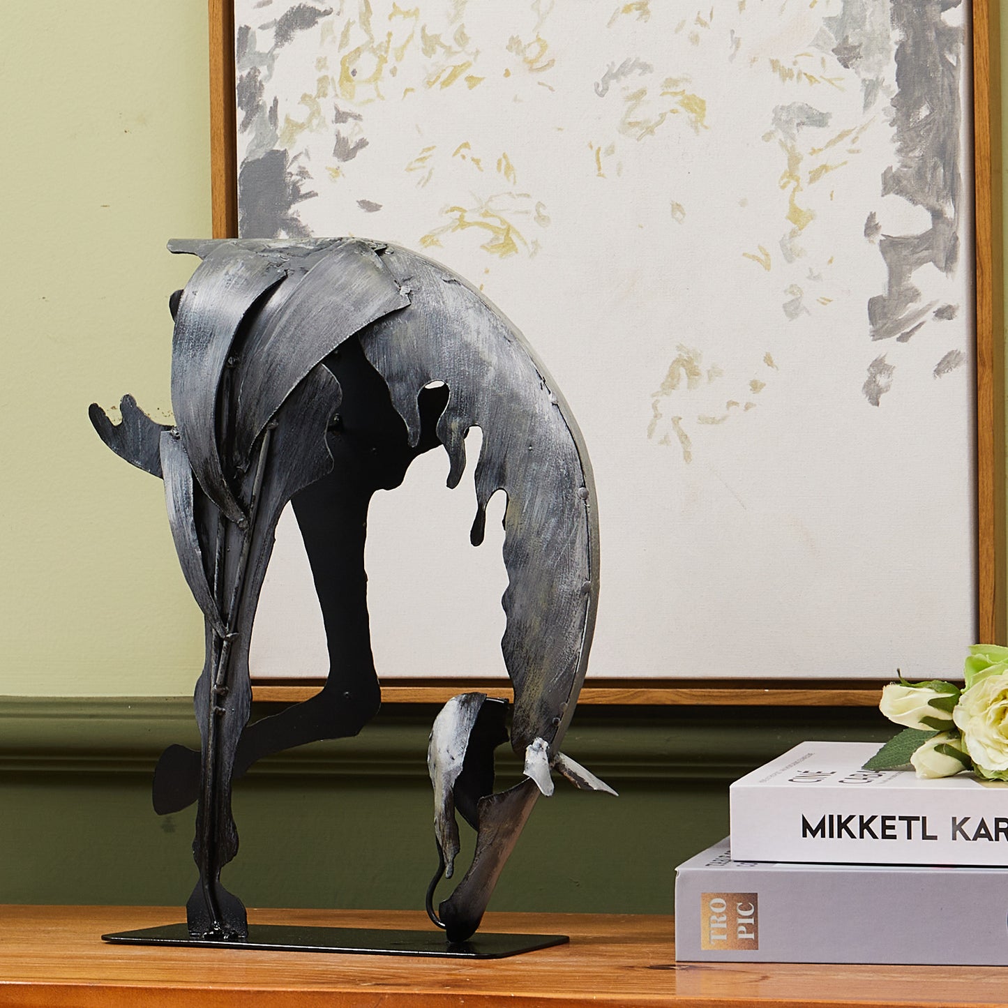 SunBlogs Art Metal Horse Statue & Sculpture Decor