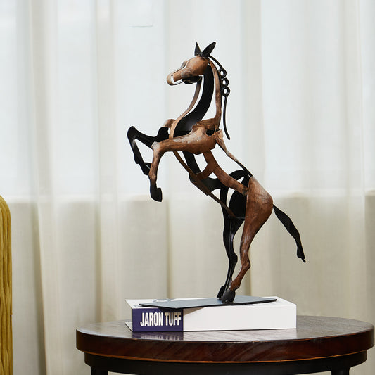 SunBlogs Art Metal Horse Statue & Sculpture Decor