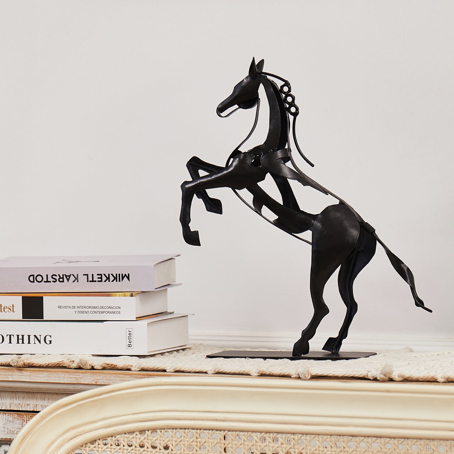 SunBlogs Art Metal Horse Statue & Sculpture Decor