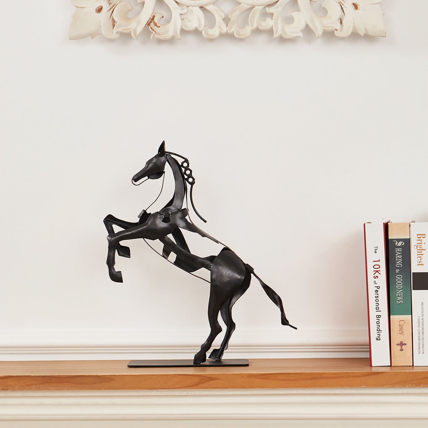 SunBlogs Art Metal Horse Statue & Sculpture Decor