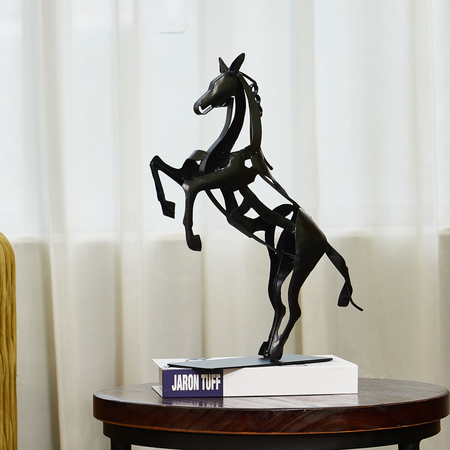 SunBlogs Art Metal Horse Statue & Sculpture Decor