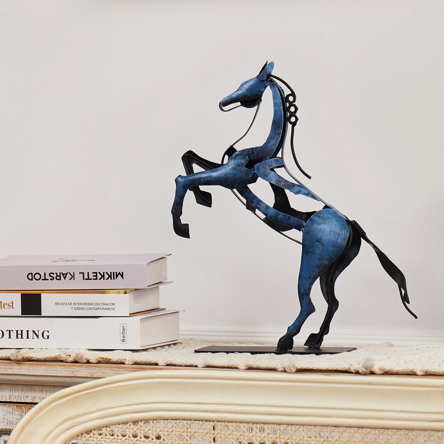 SunBlogs Art Metal Horse Statue & Sculpture Decor