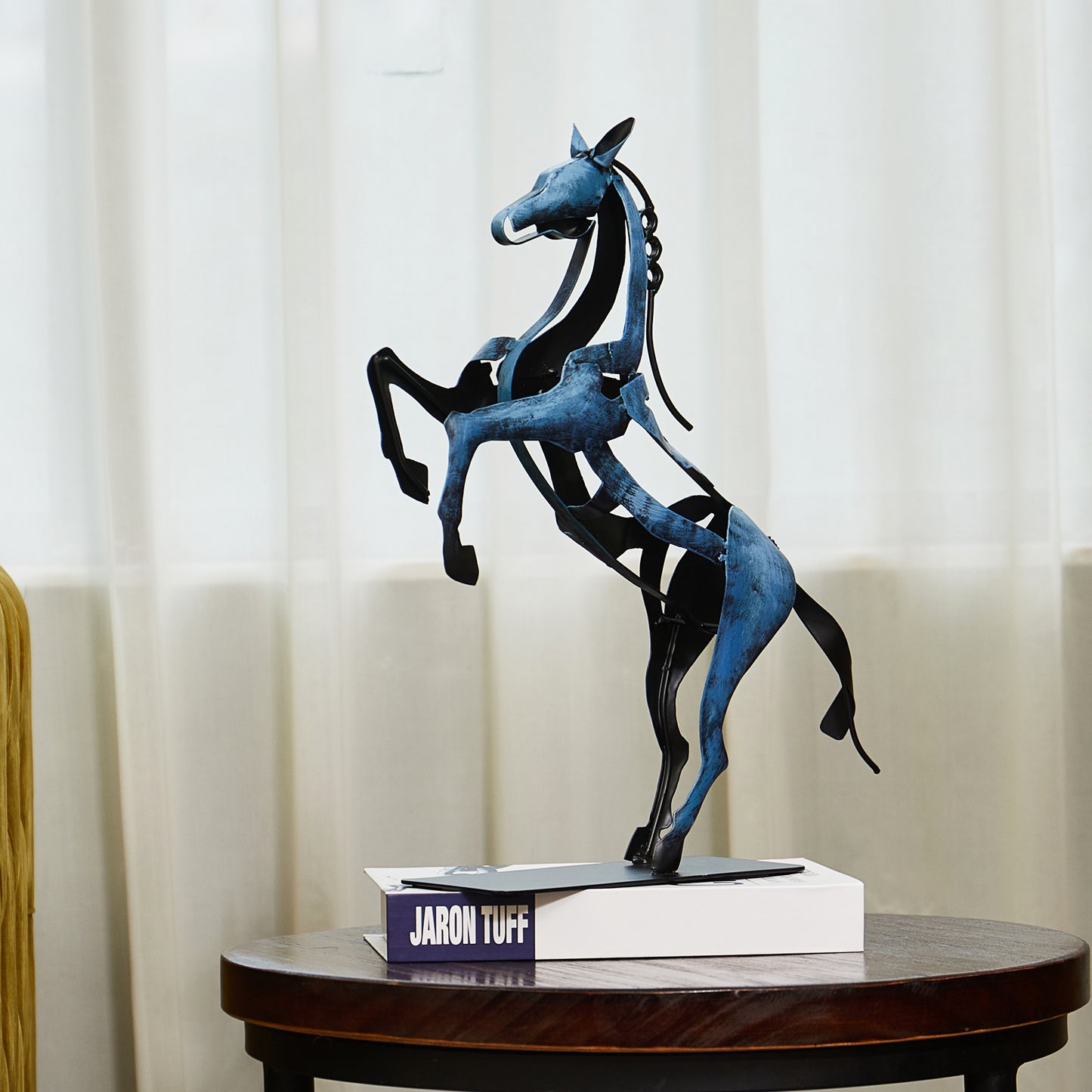 SunBlogs Art Metal Horse Statue & Sculpture Decor