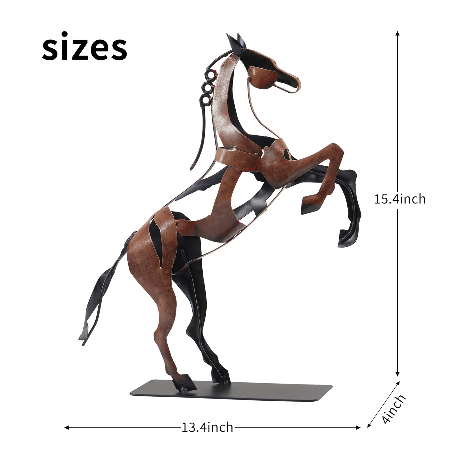 SunBlogs Art Metal Horse Statue & Sculpture Decor