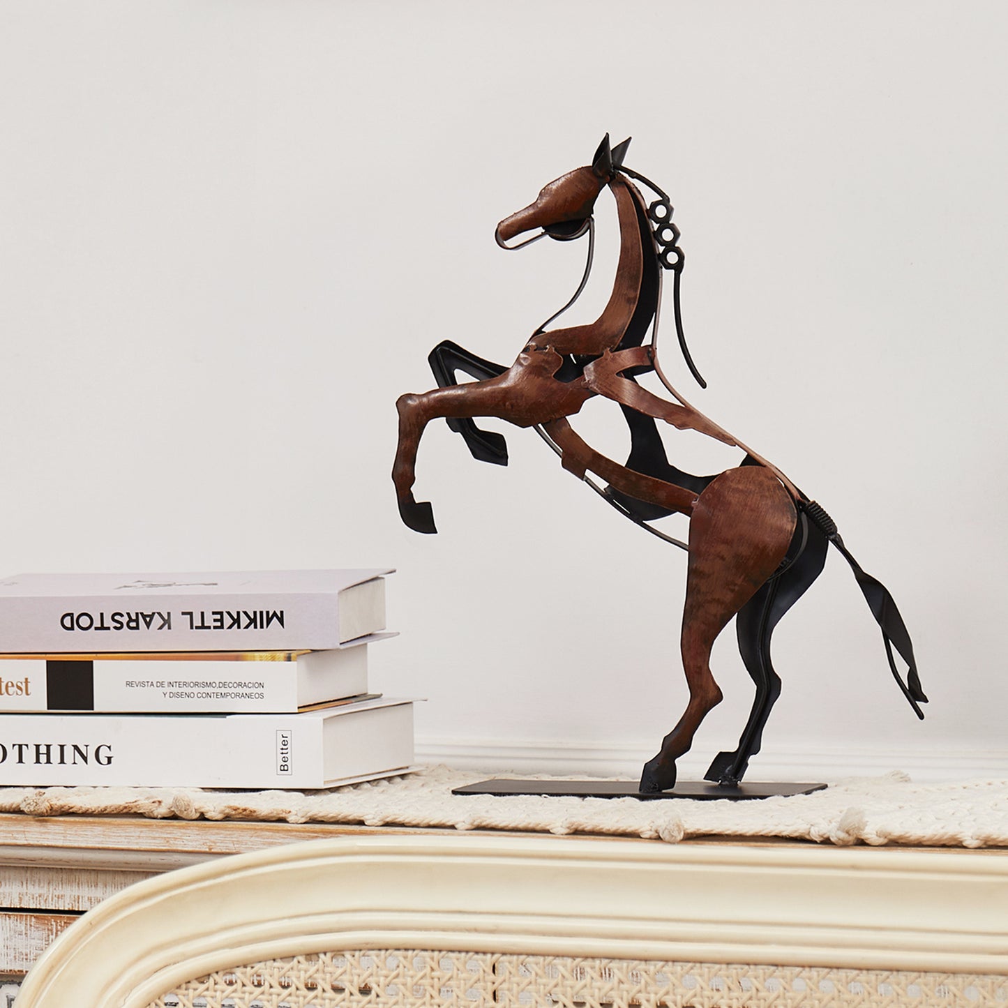 SunBlogs Art Metal Horse Statue & Sculpture Decor