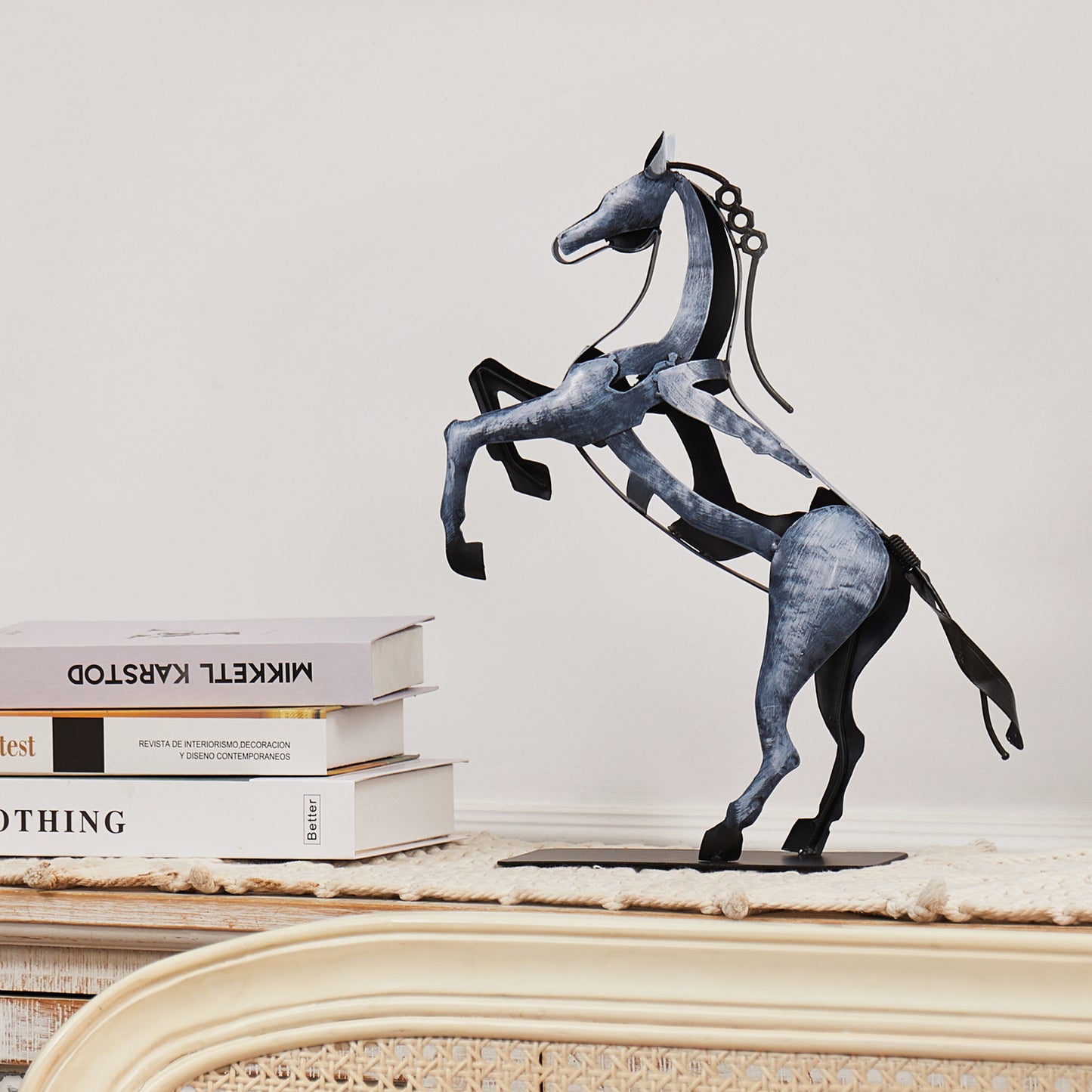 SunBlogs Art Metal Horse Statue & Sculpture Decor