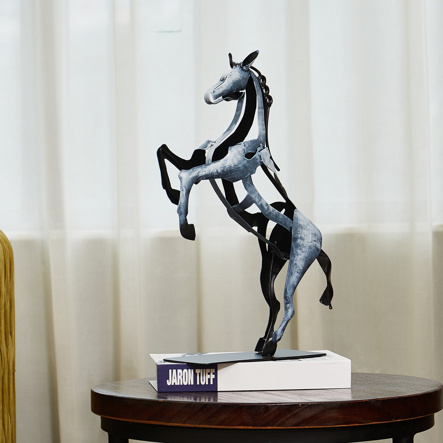SunBlogs Art Metal Horse Statue & Sculpture Decor