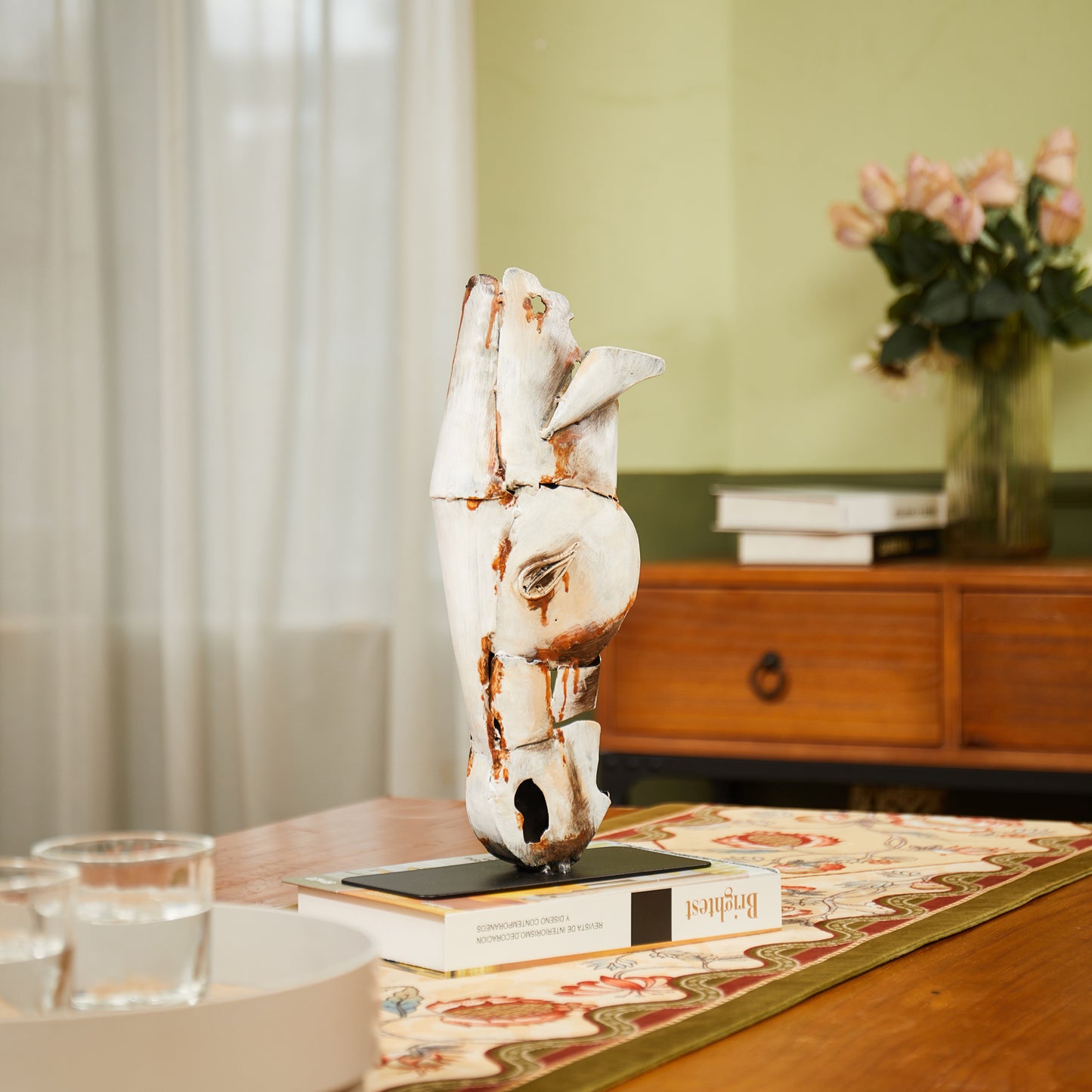 SunBlogs Art Metal Horse Head Statue & Sculpture Decor