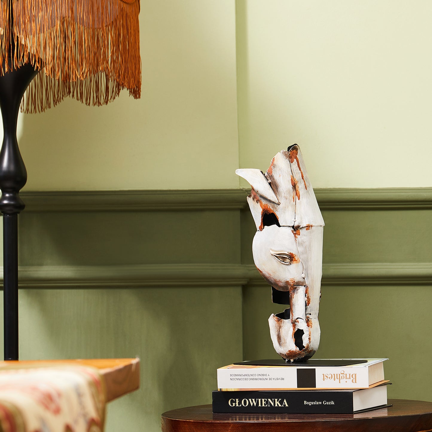 SunBlogs Art Metal Horse Head Statue & Sculpture Decor