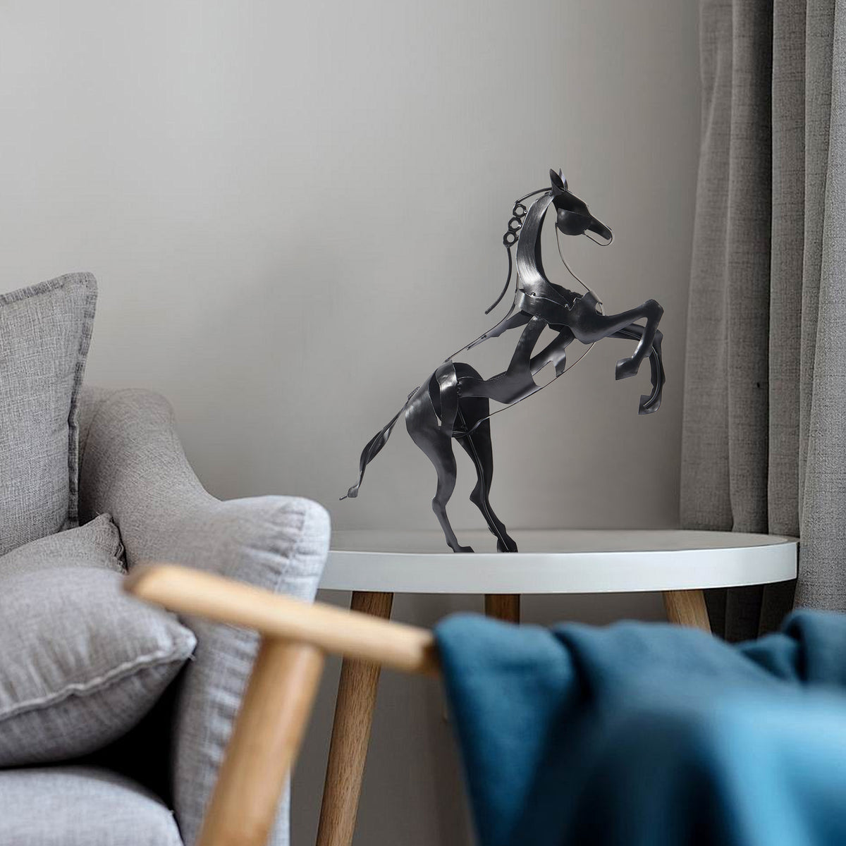 SunBlogs Art Handmade & Hand-painted Metal Horse Statue & Sculpture Gifts