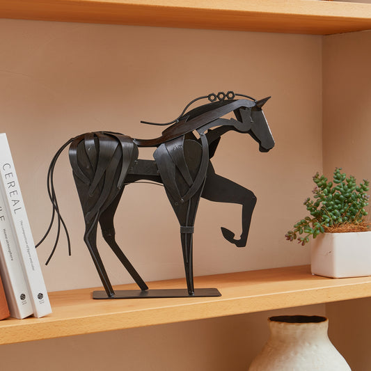 SunBlogs Art Metal Horse Statue & Sculpture