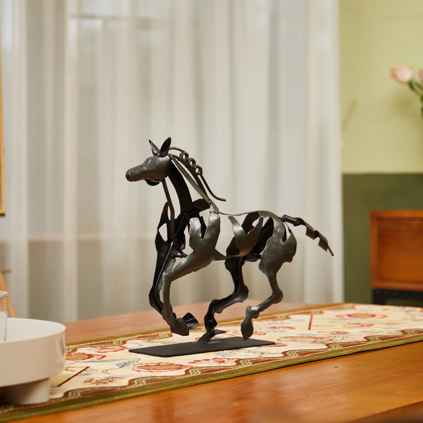 SunBlogs Art Metal Horse Statue & Sculpture