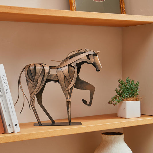 SunBlogs Art Metal Horse Statue & Sculpture