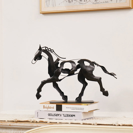 SunBlogs Art Metal Horse Statue & Sculpture Decor