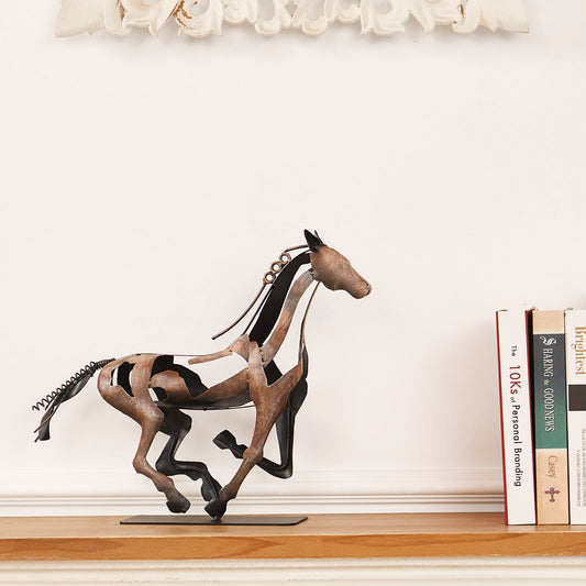 SunBlogs Art Metal Horse Statue & Sculpture Decor