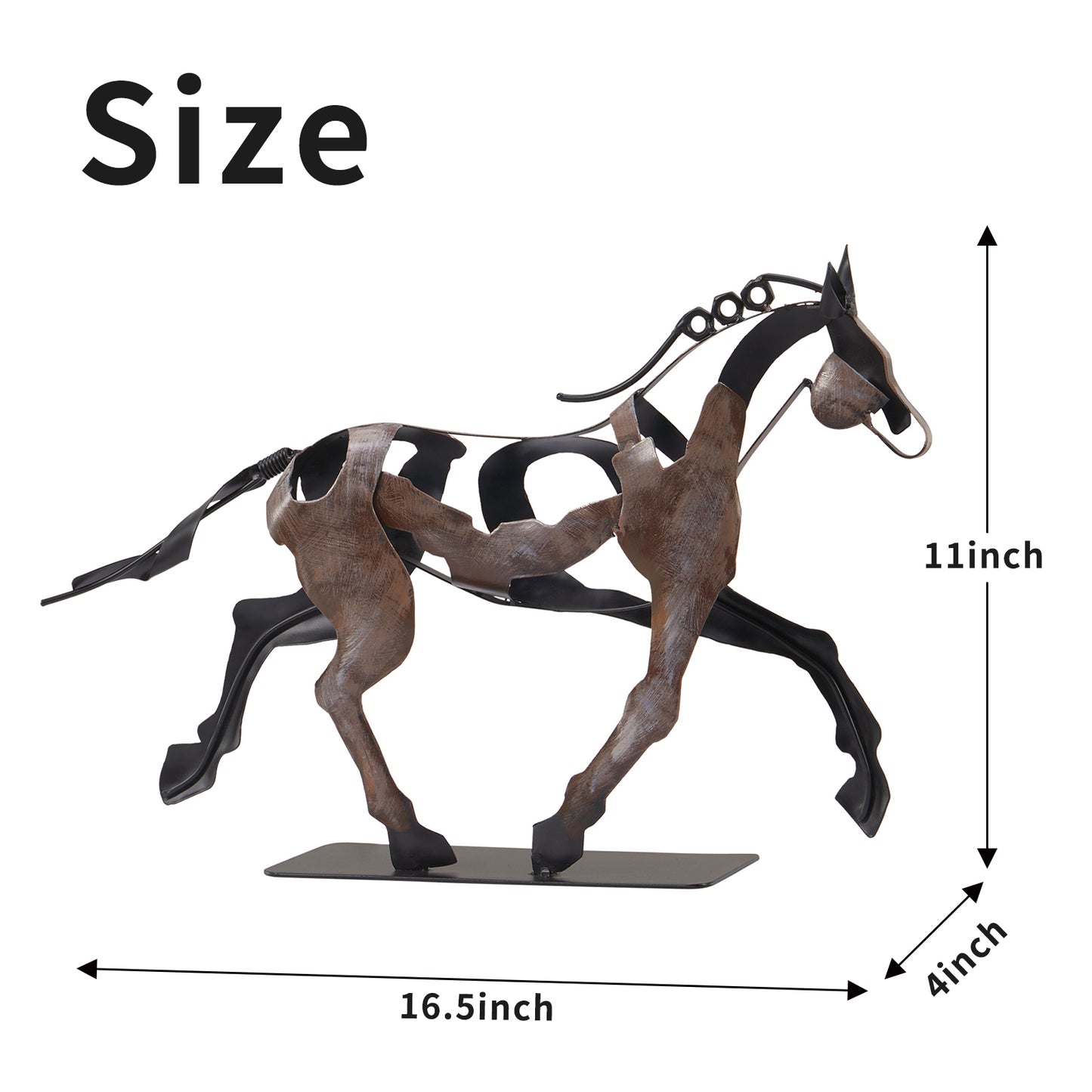 SunBlogs Art Metal Horse Statue & Sculpture Decor