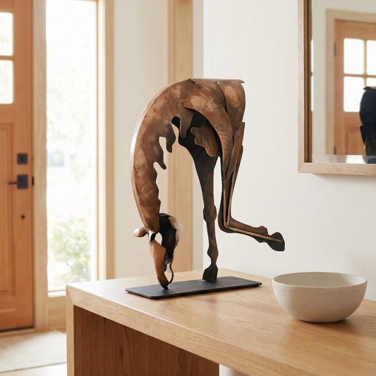 SunBlogs Art Handmade & Hand-painted Metal Horse Sculpture for Horse Lovers