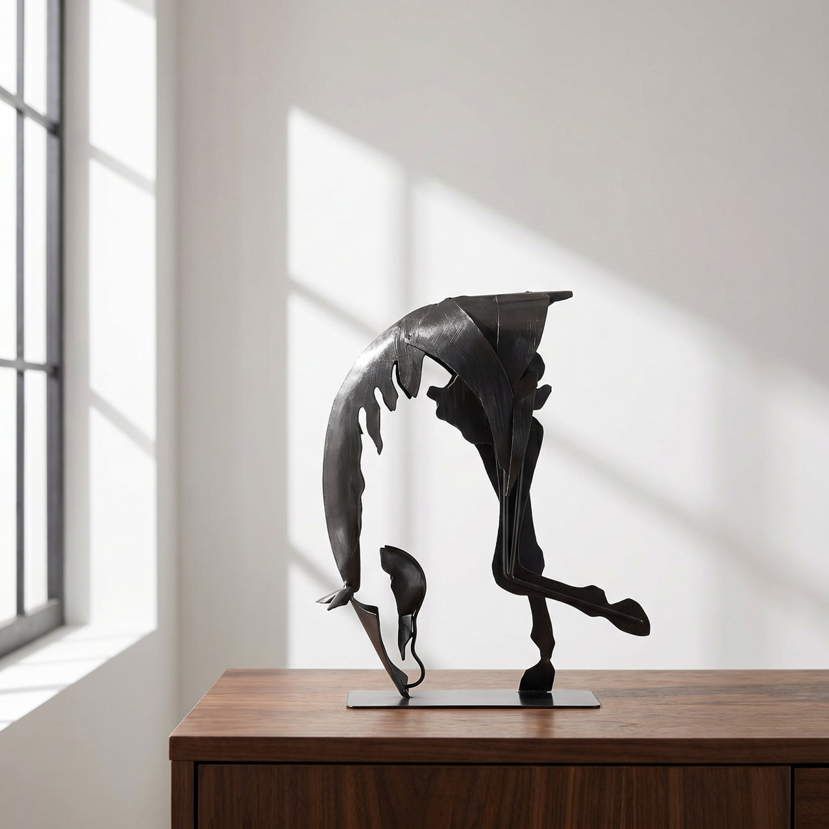 SunBlogs Art Handmade & Hand-painted Metal Horse Sculpture for Horse Lovers