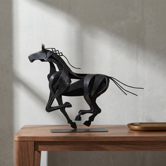 SunBlogs Art Handmade & Hand-painted Metal Horse Sculpture Gifts for Horse Lovers