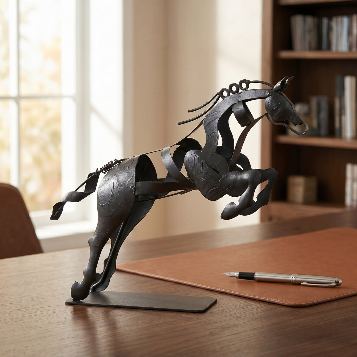 SunBlogs Art Handmade & Hand-painted Metal Horse Statue & Sculpture