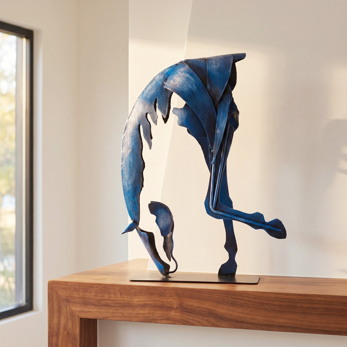 SunBlogs Art Handmade & Hand-painted Metal Horse Sculpture for Horse Lovers